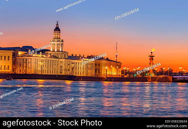 Neva river panorama - St. Petersburg Russia