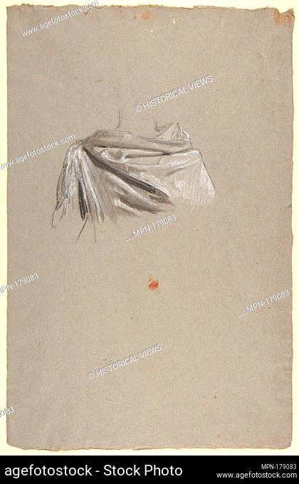 Drapery Study for Soldier (middle register; study for wall paintings in the Chapel of Saint Remi, Sainte-Clotilde, Paris, 1858)