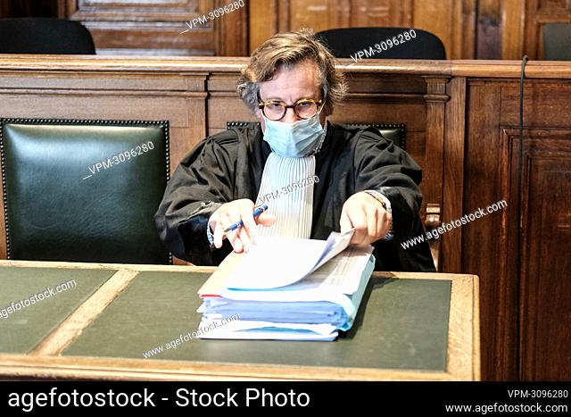 Lawyer Nicolas Devaux pictured during the jury composition of the assizes trial of Xavier Van Dam, before the Assize Court of Namur province