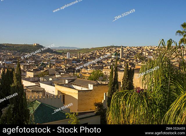 View of the medina (old city) of the city of Fez (or Fes) in Morocco