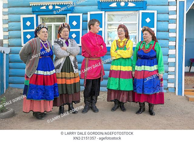 Bilina Folk Choir singers, from a 'heretical' offshoot of the Russian Orthodox Church known as the Old Believers, in Tarbagatai, Buryatia, Siberia, Russia