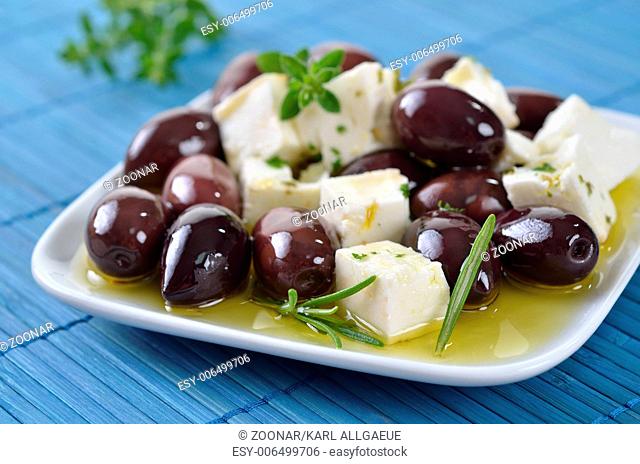 Olives with feta cheese