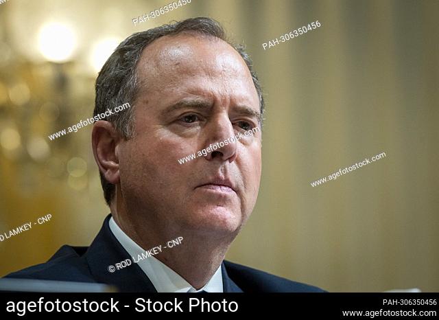 United States Representative Adam Schiff (Democrat of California) listens to the panel on day eight of the United States House Select Committee to Investigate...