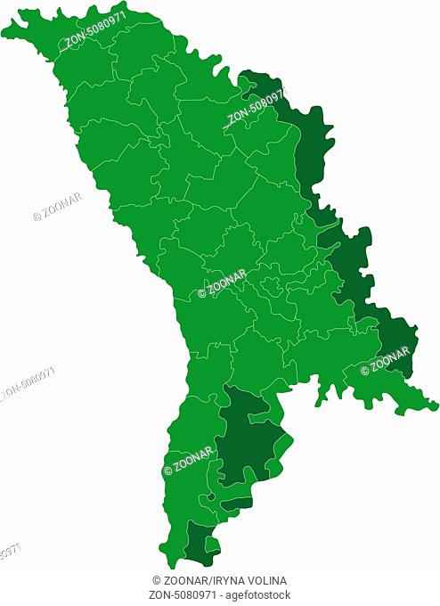 Green Moldova map