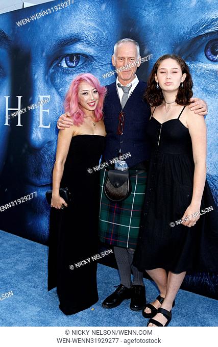 Premiere of 'Game of Thrones' season 7 at Walt Disney Concert Hall - Arrivals Featuring: Girlfriend, Alan Taylor, daughter Where: Los Angeles, California
