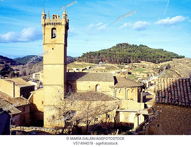 Santa María church. Uncastillo, Zaragoza province, Aragón, Spain