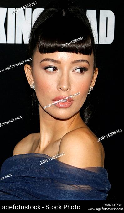 Christian Serratos at the premiere of AMC's 'The Walking Dead' Season 9 held at the DGA Theater in Los Angeles, USA on September 27, 2018