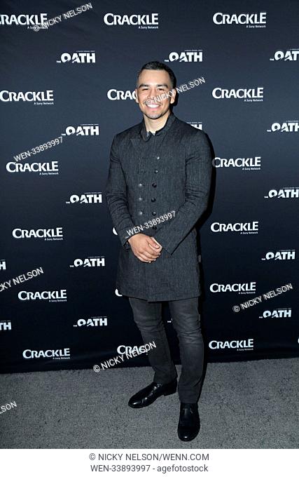 Premiere of 'The Oath' at the Sony Studios - Arrivals Featuring: Joseph Julian Soria Where: Culver City, California, United States When: 07 Mar 2018 Credit:...