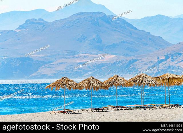 Triopetra beach, Triopetra, Southern Crete, Crete, Greek Islands, Greece
