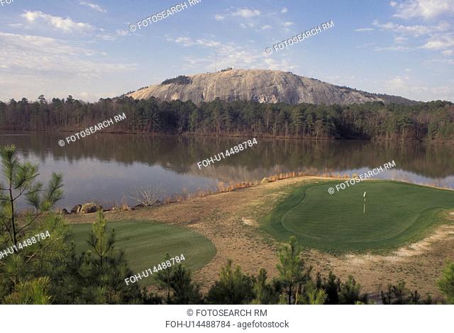 Atlanta, GA, Georgia, Georgia Stone Mountain Park, Stone Mountain Lake, golf course, Stone Mountain