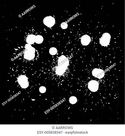 Brush blot vector on black background. Vector illustration