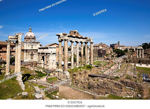 Ruins of Roman Forum, Rome, Lazio, Italy