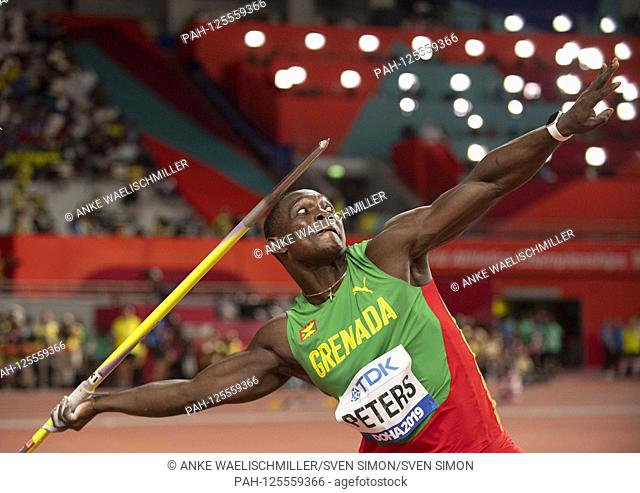 Winner Anderson PETERS (GRN / 1st place), action, men's javelin final, on 06.10.2019 World Athletics Championships 2019 in Doha / Qatar, from 27.09