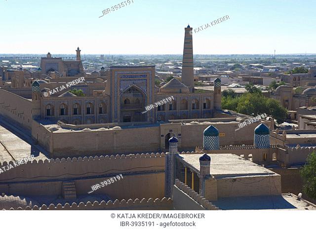 Historic centre with Madrassah of Muhammad Rahim Khan II, Itchan Kala, Khiva, Uzbekistan