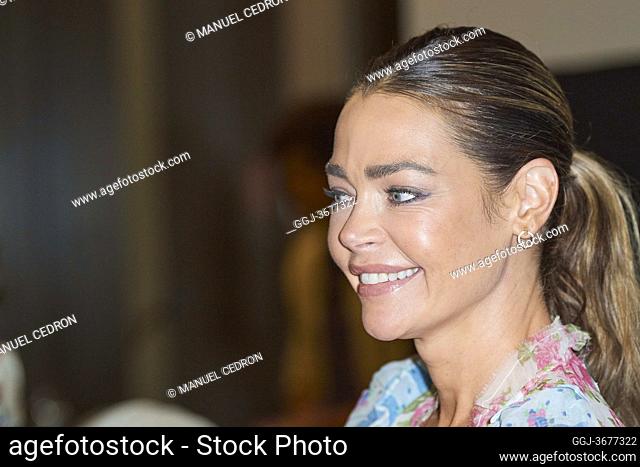 Denise Richards attends 'Glow and Darkness' photocall at Palace Hotel on October 26, 2020 in Madrid, Spain