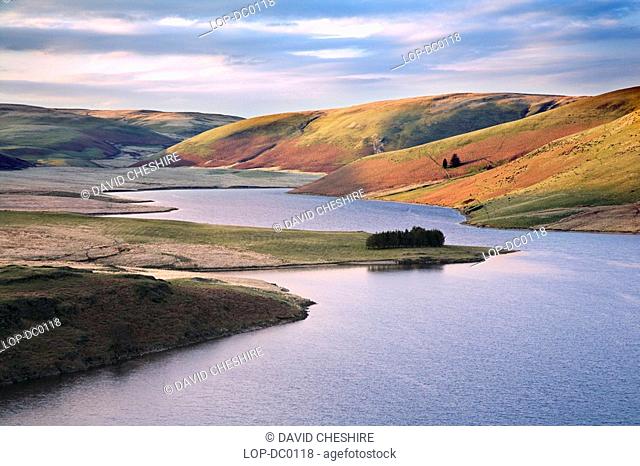 Wales, Powys, Elan Valley, Craig Goch reservoir in Elan Valley. It was built to provide water for the people of Birmingham