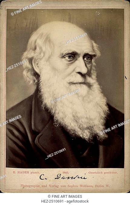 Charles Darwin, British naturalist, c1860s-c1870s. Darwin (1809-1882) started his career on board HMS 'Beagle' and spent six years surveying the South American...