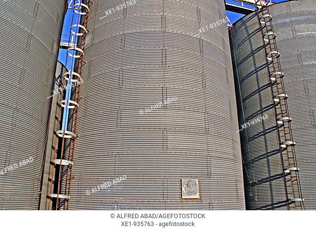 Agricultural silos, Cervera, Catalonia, Spain
