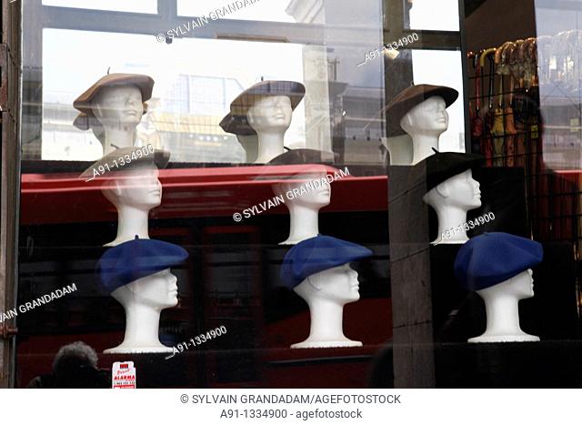 Spain, Basque Province Euskadi, Bilbao, the old town, basque berets shop