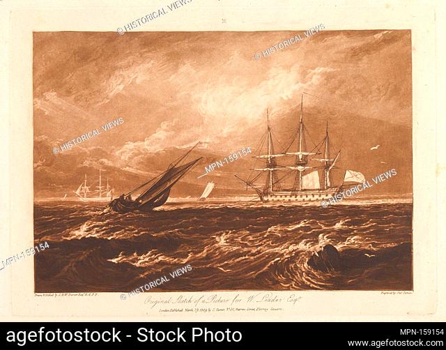 The Leader Sea Piece (Liber Studiorum, part IV, plate 20). Artist: Designed and etched by Joseph Mallord William Turner (British