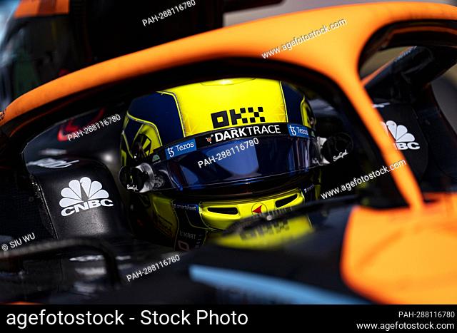 Lando Norris of Great Britain and McLaren is pictured prior the F1 Grand Prix of Spain at Circuit de Barcelona-Catalunya on May 22, 2022 in Barcelona, Spain
