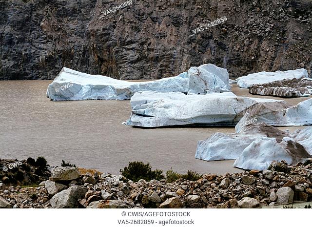 Rawu, Nyingchi, Tibet - The view of the icebergs of Laigu glacier in the daytime