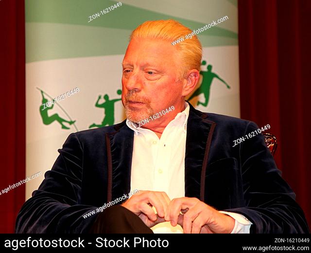 ehemaliger deutscher Tennisspieler Boris Becker bei einer Veranstaltung am 14.10.2020 in Dessau - former German tennis player Boris Becker at an event on...