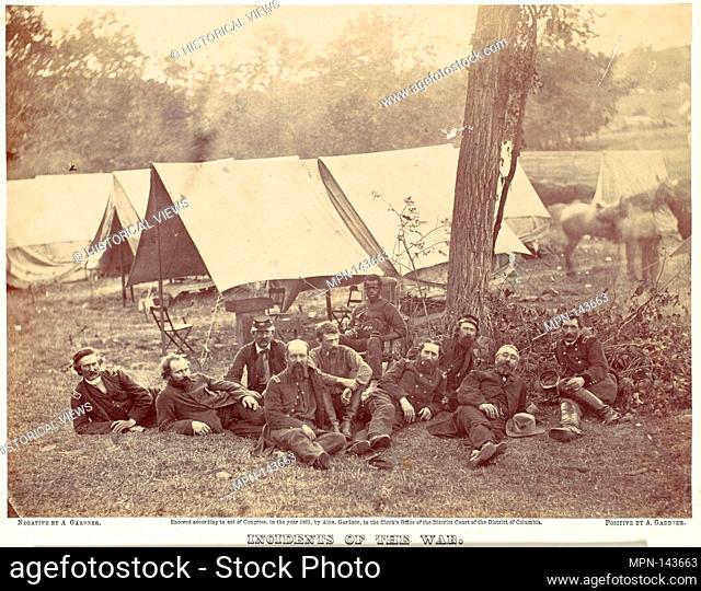 Group at Headquarters of the Army of the Potomac, Antietam, October 1862. Artist: Alexander Gardner (American, Glasgow, Scotland 1821-1882 Washington, D