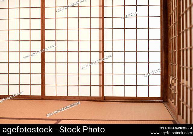 Interior Details of Traditional Japanese Ryokan, Yamagata, Japan