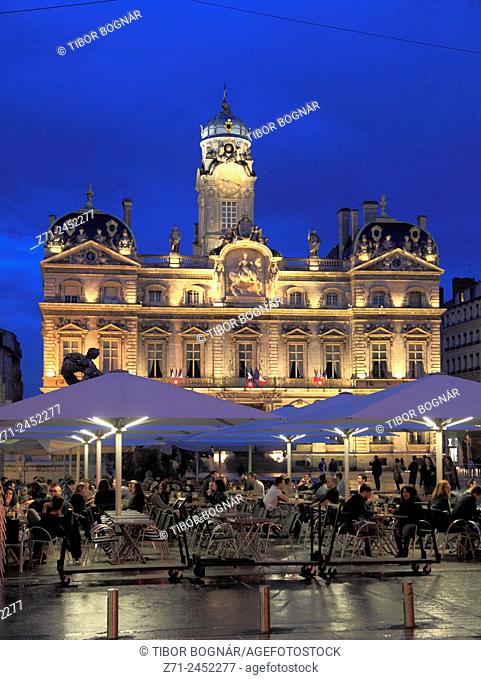 France, Rhône-Alpes, Lyon, Hôtel de Ville, City Hall, Place des Terreaux