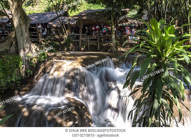 A small waterfall at the village of the Karen hilltribe in Chiang Rai, Thailand
