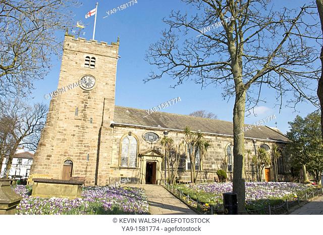 St Chad's Church, Poulton-le-Fylde in spring