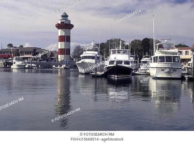 Hilton Head, SC, South Carolina, Marina and Lighthouse at Harbour Town Yacht Basin on Hilton Head Island