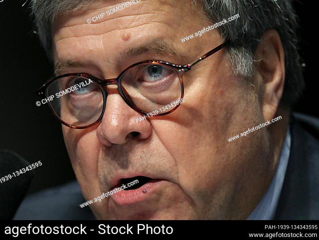 United States Attorney General William P. Barr testifies during a US House Judiciary Committee hearing on Capitol Hill on July 28, 2020 in Washington, DC