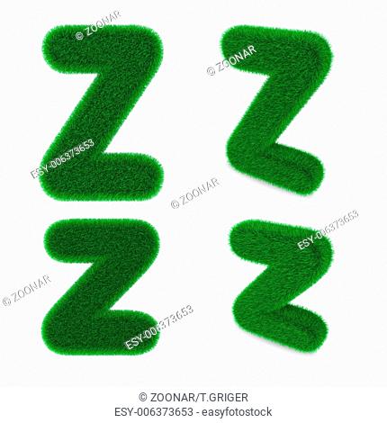 Letter Z made of grass
