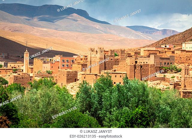 town and oasis of tinerhir, morocco