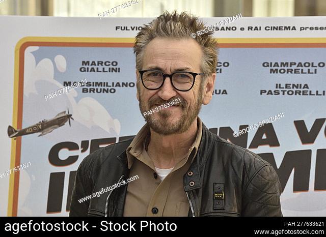 Marco Giallini attends ""C'era Una Volta Un Crimine"" Photocall at Hotel Le Meridien Visconti on March 07, 2022 in Rome, Italy. - Roma/Italien
