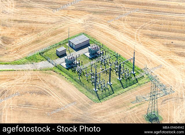 Aerial view of a power plant