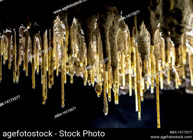 Stalactite cave in France, Grotte de la Combe aux Moines