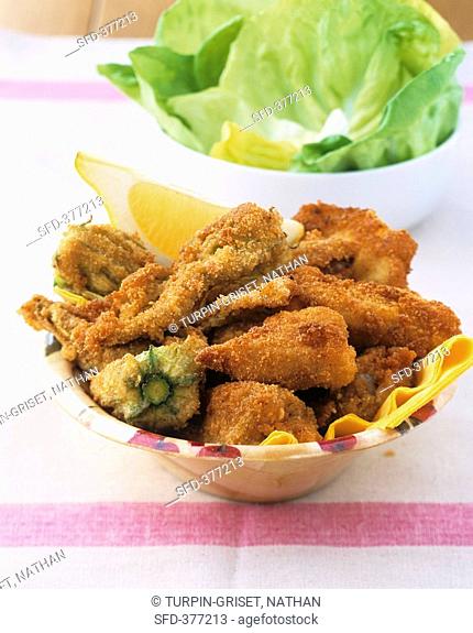 Fritto misto piemontese Breaded meat & vegetables, Italy
