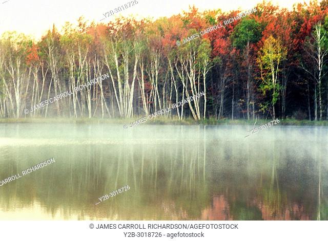 Lake Thornton in Michigan's Upper Peninsula in autumn