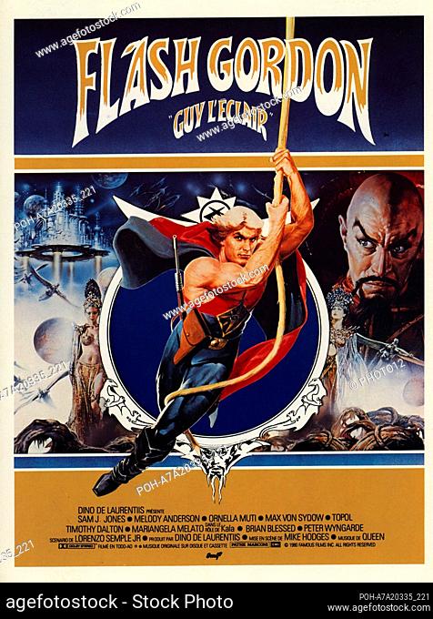 Flash Gordon  Year : 1980 UK / USA Director : Mike Hodges Sam J. Jones French poster Restricted to editorial use. See caption for more information about...