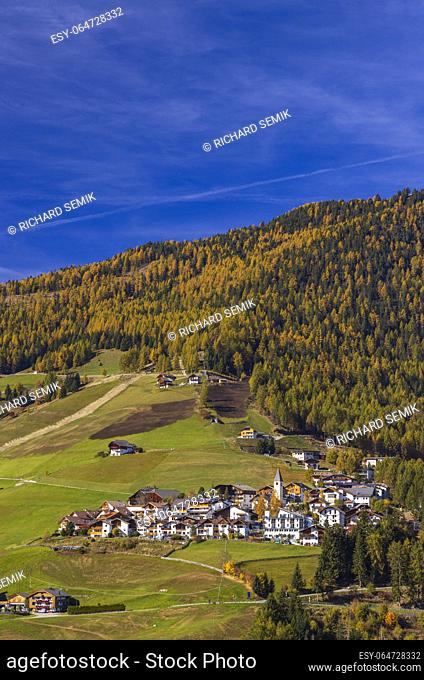 Typical landscape near San Martin de Tor, Dolomiti, South Tyrol, Italy