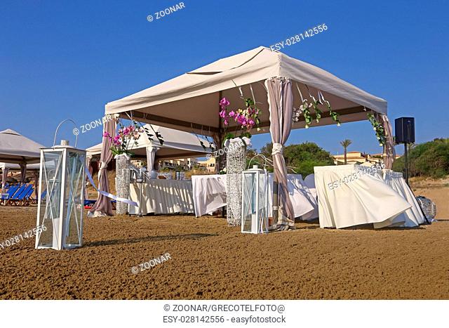 Wedding pavilion on a beach