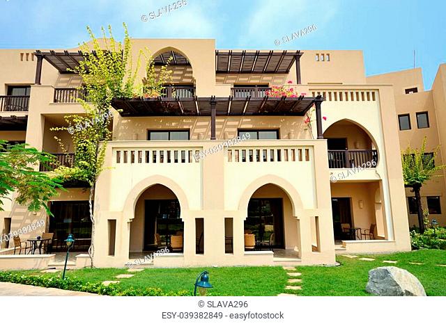 The arabic style villas in luxury hotel, Fujairah, UAE