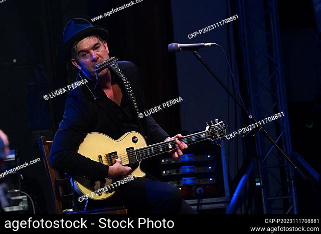 Frontman, singer, guitarist and harmonica player Garrett Dutton of G. Love and Special Sauce band performed on the second day of the 27th International Music...