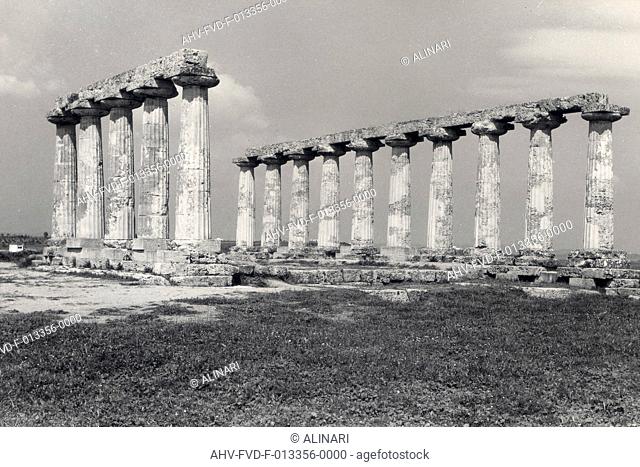 Temple of Hera (or Tavole Palatine), Metaponto (VI century BC), shot 1969 by Zenker Otto