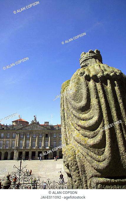 Paxo de Raxoi (Town Hall), Prazo do Obradoiro, Santiago de Compostela, Galicia, Spain