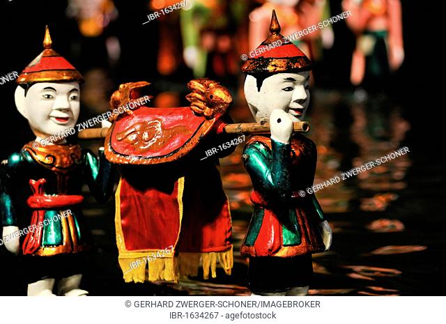 Puppets, Thang Long Water Puppet Theatre, Hanoi, North Vietnam, Vietnam, Southeast Asia