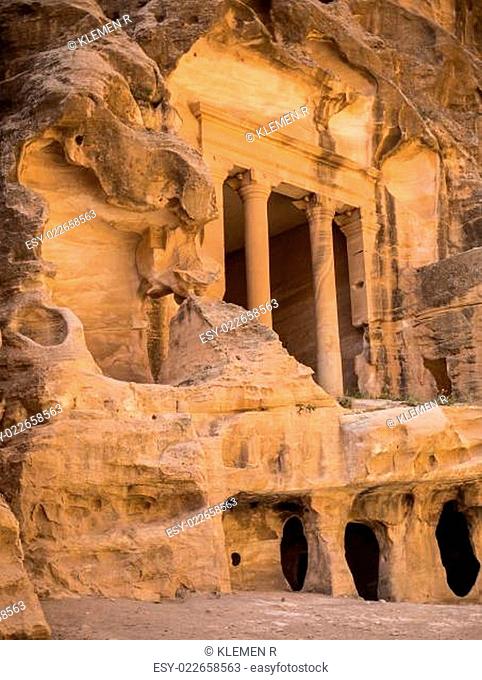 Treasury in Little city of Petra, Jordan